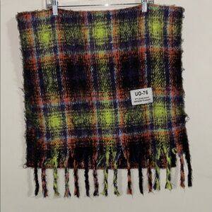 Urban Outfitters plaid fringe oversized scarf